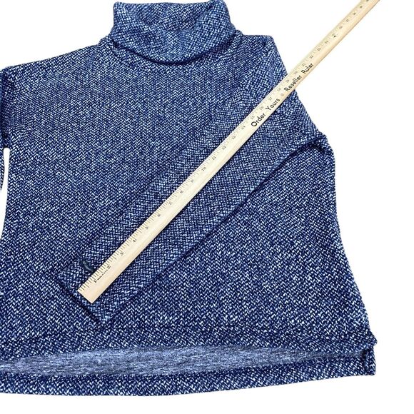 Columbia Sweater Womens XL Blue Knit Polyester Long Sleeve High Low Turtleneck - Picture 4 of 10
